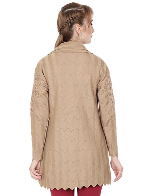 long sleeved wool cardigan - 16589093 - Zoom Image - 3