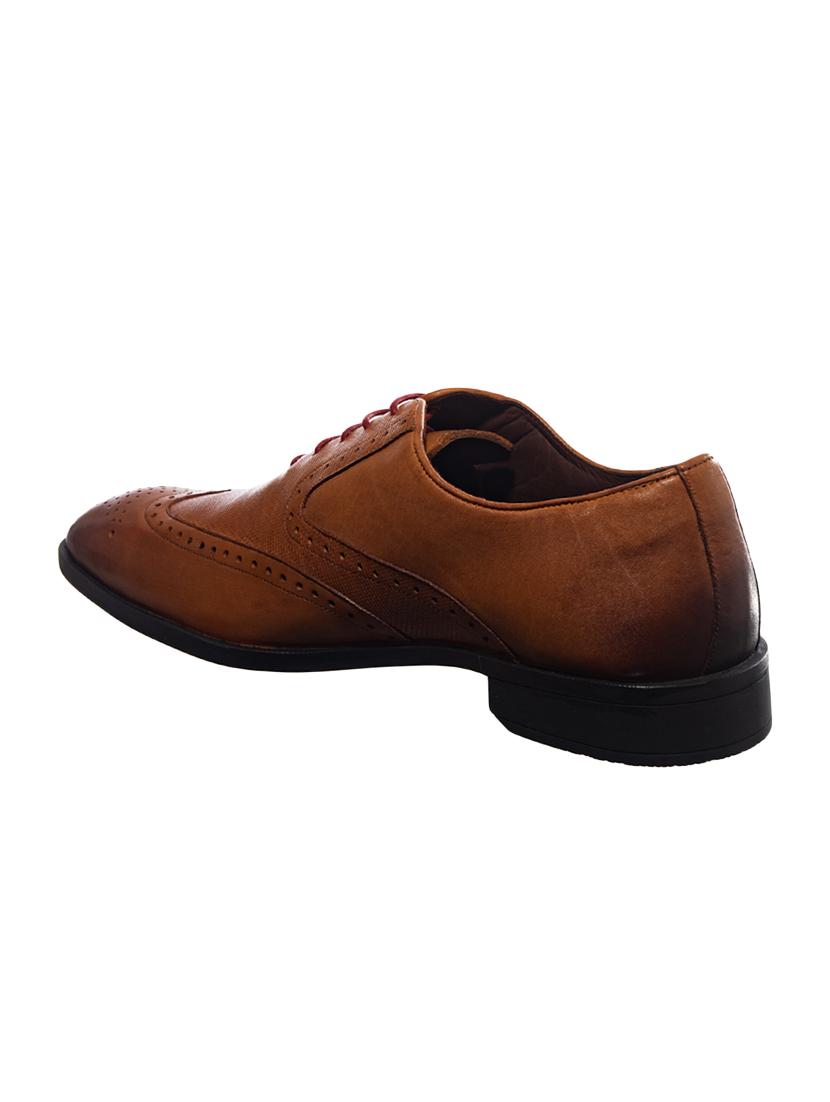 brown leather lace-up brouges - 16589105 - Zoom Image - 3