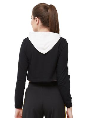 color block hooded crop tee - 16589240 - Standard Image - 3