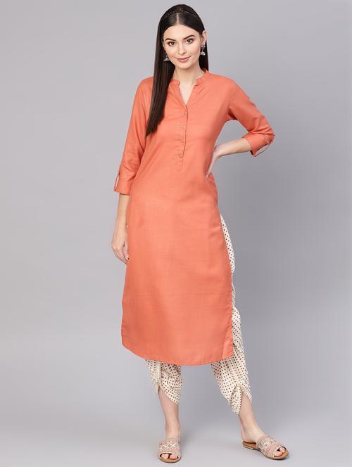 solid straight kurta - 16589280 - Standard Image - 1