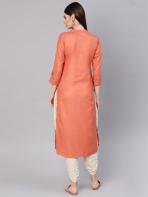 solid straight kurta - 16589280 - Standard Image - 3
