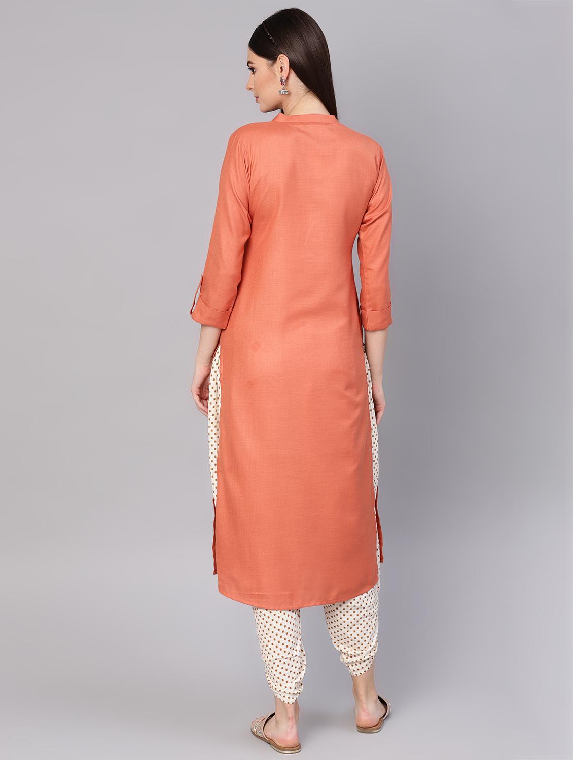solid straight kurta - 16589280 - Zoom Image - 3