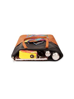 black leatherette (pu) regular handbag - 16591161 - Standard Image - 3