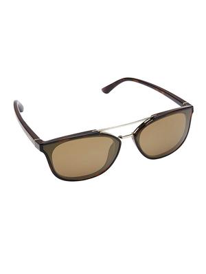 idee?mirrored rectangular sunglasses (61)?(brown) - 16591253 - Standard Image - 3
