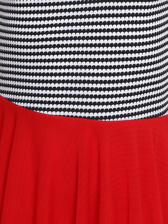 red asymmetric frock - 16591339 - Zoom Image - 3