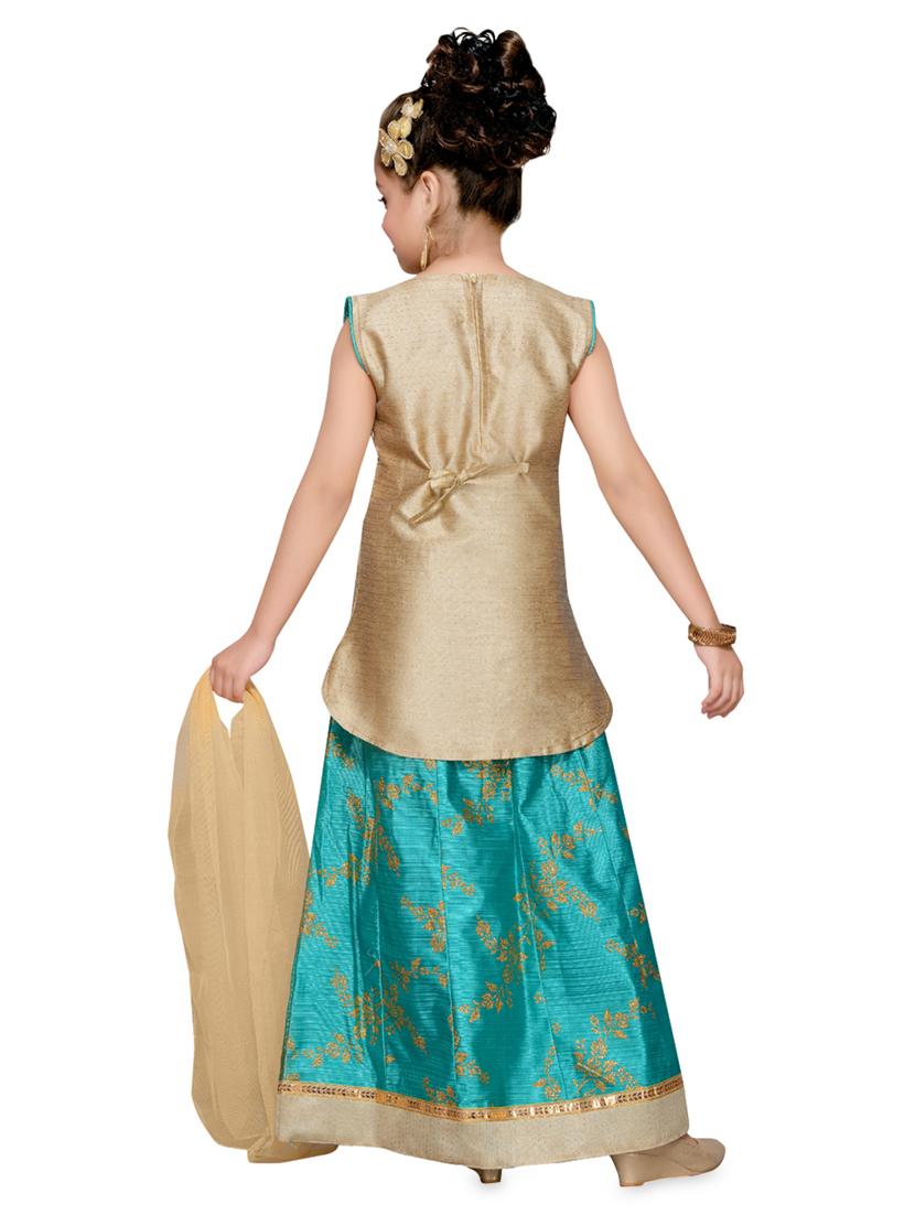 red silk blend lehnga choli - 16591370 - Zoom Image - 3