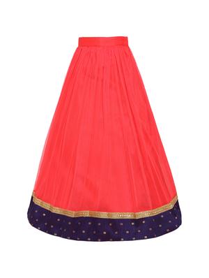red silk blend lehnga choli - 16591377 - Standard Image - 3