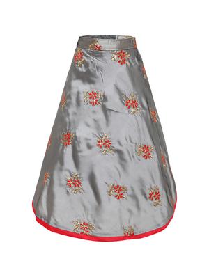 red silk blend lehnga choli - 16591428 - Standard Image - 3