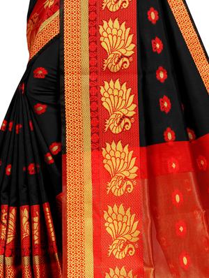 floral kanjivaram saree with blouse - 16592160 - Standard Image - 3