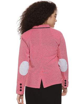 lapel neck contrast patch blazer - 16592276 - Standard Image - 3