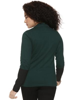 mock neck color block jacket - 16592284 - Standard Image - 3