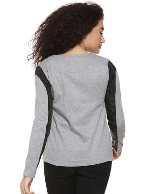 faux leather color block jacket - 16592285 - Standard Image - 3
