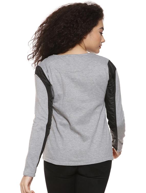 faux leather color block jacket - 16592285 - Zoom Image - 3