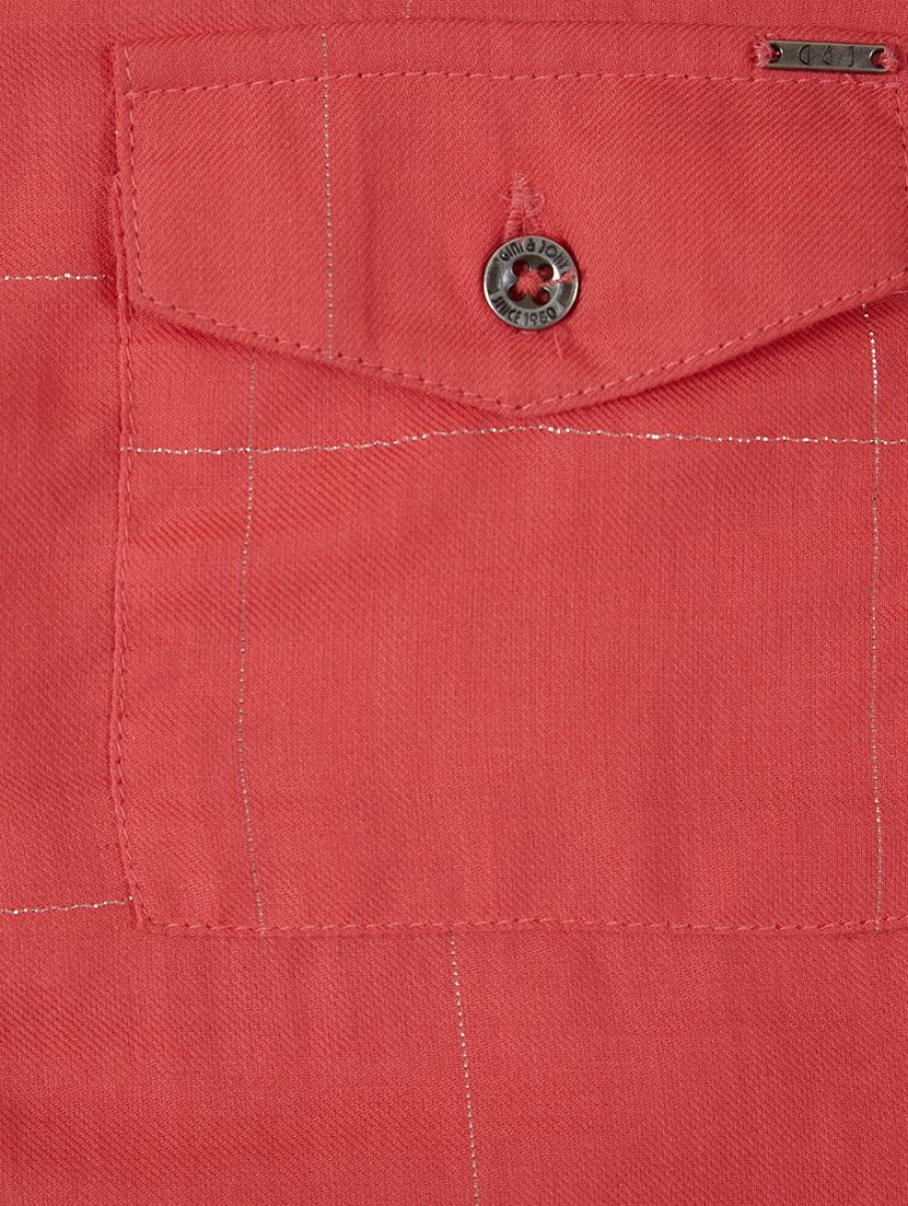 knotted hem checkered shirt - 16592869 - Zoom Image - 3