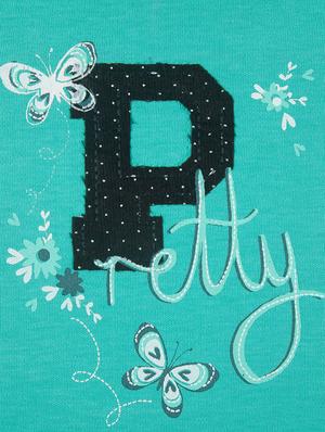 round neck alphabet patch top - 16593013 - Standard Image - 3