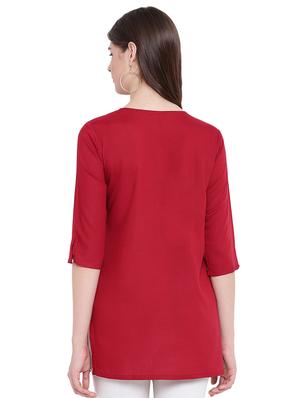 solid straight kurti - 16593160 - Standard Image - 3