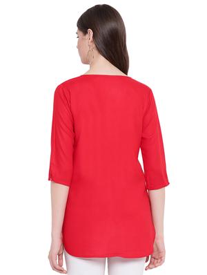 solid straight kurti - 16593166 - Standard Image - 3