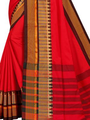 bordered kanjivaram saree with blouse - 16593650 - Standard Image - 3