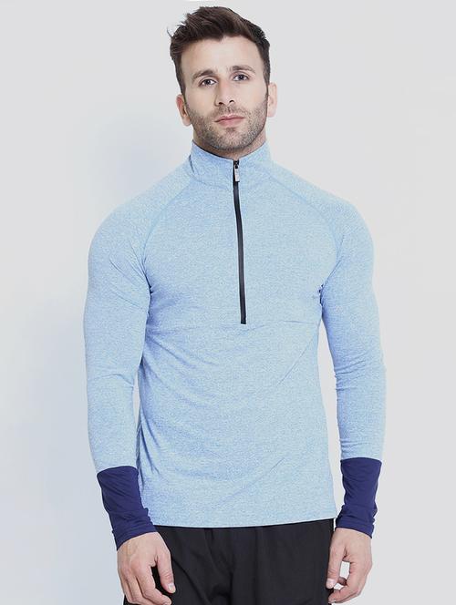blue solid raglan t-shirt - 16595135 - Standard Image - 1