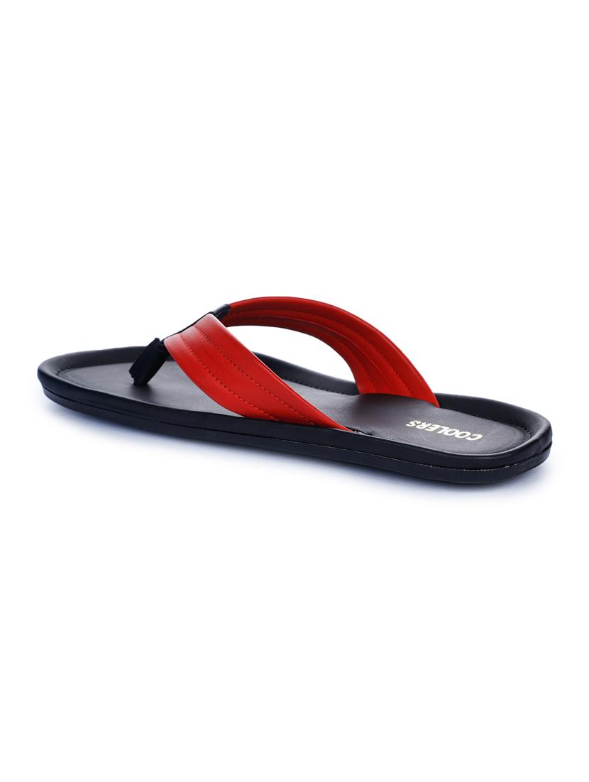 red leather toe separator slippers - 16595234 - Zoom Image - 3