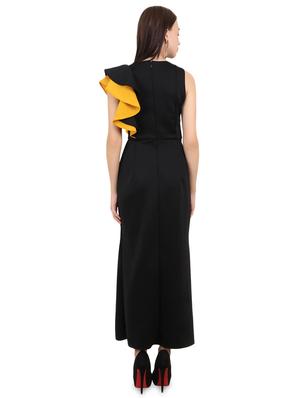 contrast ruffle detail maxi dress - 16595399 - Standard Image - 3
