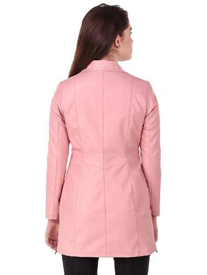 turtle neck solid leather/leatherette jacket - 16596042 - Standard Image - 3