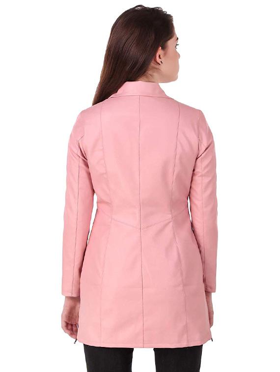 turtle neck solid leather/leatherette jacket - 16596042 - Zoom Image - 3