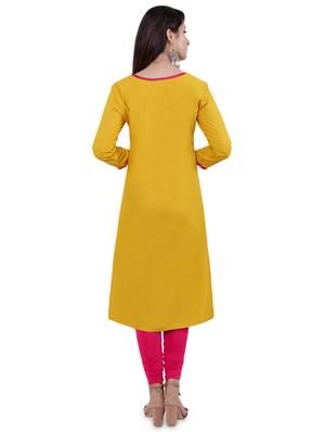 printed straight kurta - 16596561 - Standard Image - 3