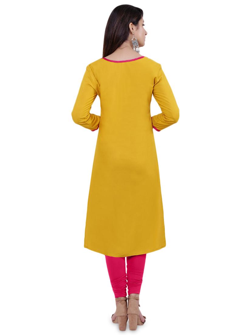 printed straight kurta - 16596561 - Zoom Image - 3