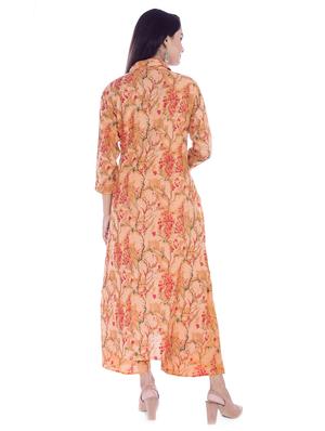 floral printed kurta with palazzo set - 16597228 - Standard Image - 3