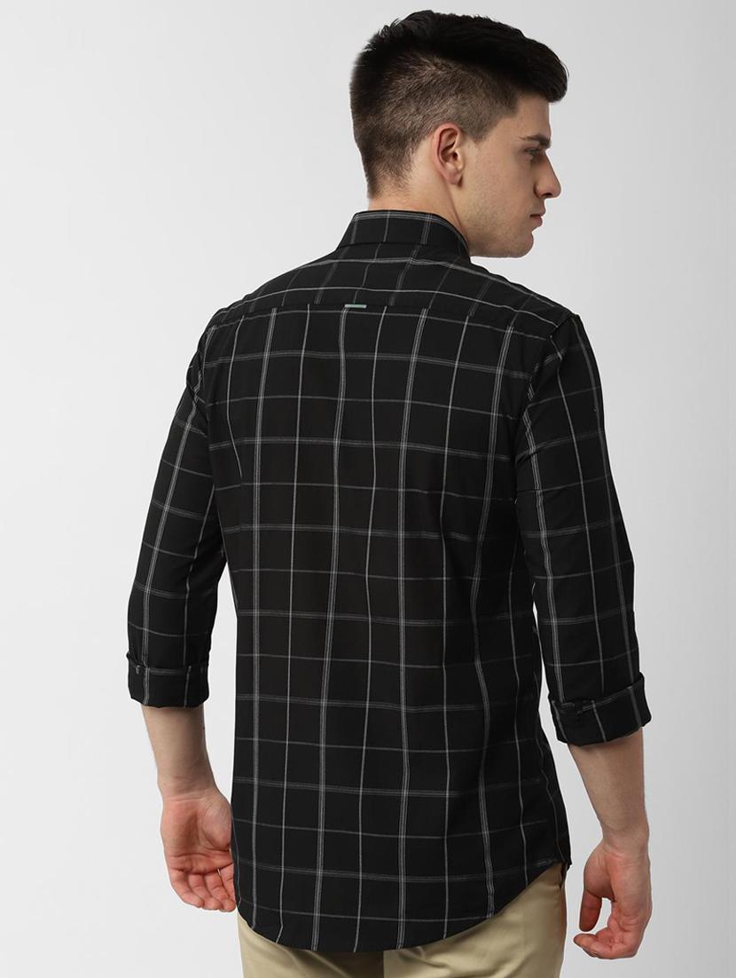black checkered casual shirt - 16598117 - Zoom Image - 3