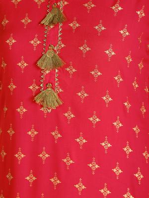 gold print kurta skirt set - 16598540 - Standard Image - 6