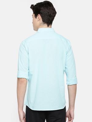 light blue solid casual shirt - 16598769 - Standard Image - 3