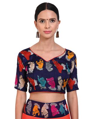 bordered bhagalpuri saree with blouse - 16598995 - Standard Image - 3