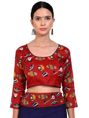 bordered bhagalpuri saree with blouse - 16599003 - Standard Image - 3