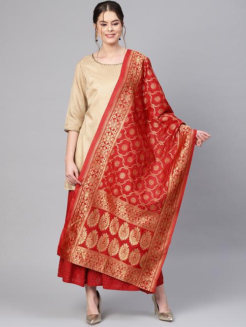 self-design woven dupatta - 16599519 - Very Small Image - 1