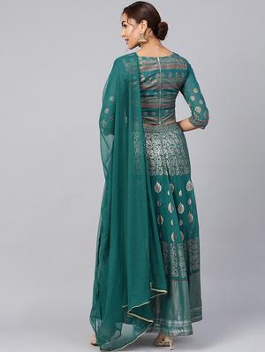 solid dupatta with lace border - 16599576 - Standard Image - 3
