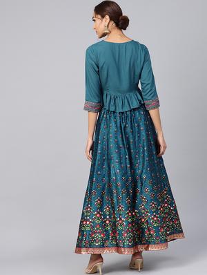floral printed flared lehenga choli set - 16599599 - Standard Image - 3