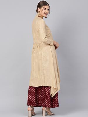 pastel asymmetric kurta - 16599640 - Standard Image - 3