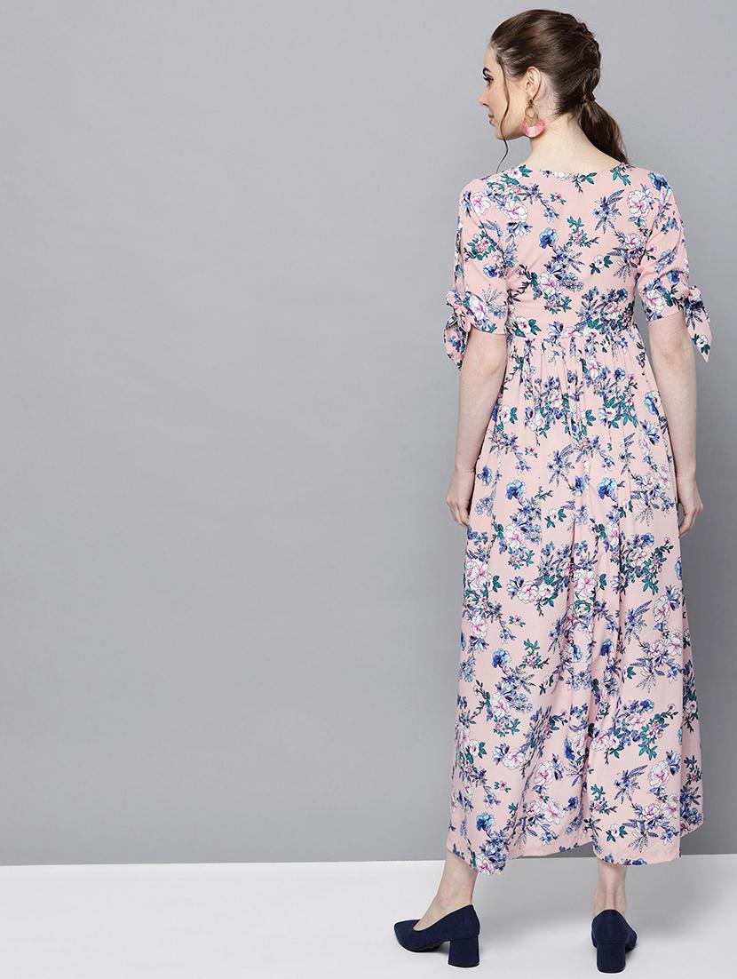 v neck contrast lace maxi dress - 16600047 - Zoom Image - 3