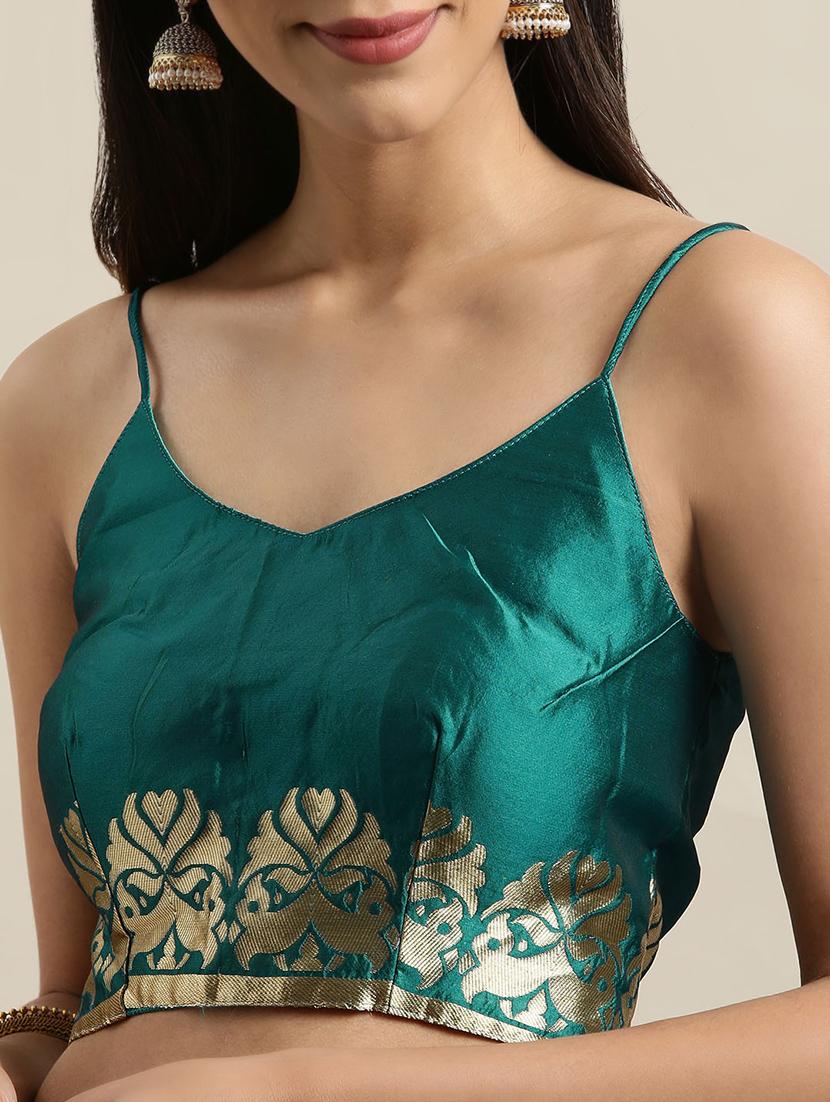 ethnic motif banarasi saree with blouse - 16600371 - Zoom Image - 3