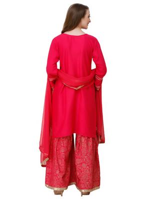 mirror work kurta sharara set - 16600782 - Standard Image - 3