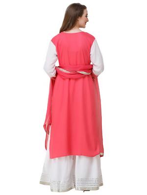 gota work kurta palazzo set - 16600785 - Standard Image - 3