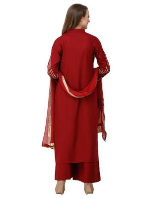 gota work kurta palazzo set - 16600793 - Standard Image - 3