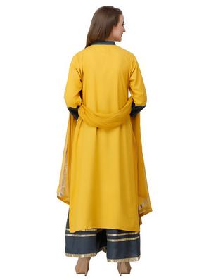 embroidered kurta palazzo set - 16600794 - Standard Image - 3
