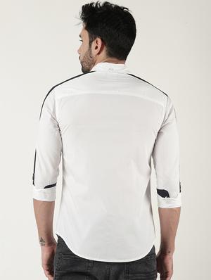 white taped casual shirt - 16600913 - Standard Image - 3