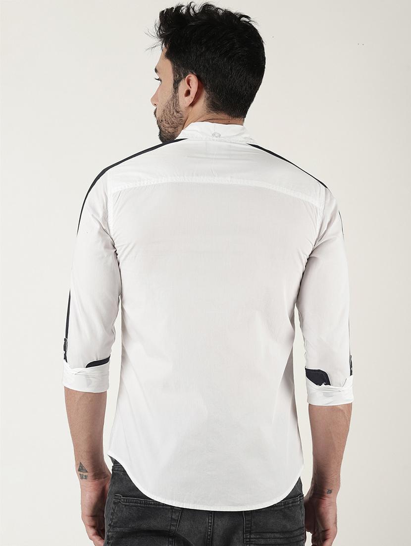 white taped casual shirt - 16600913 - Zoom Image - 3
