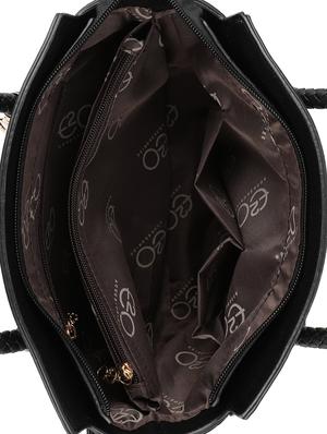 black leatherette (pu) regular handbag - 16600959 - Standard Image - 3