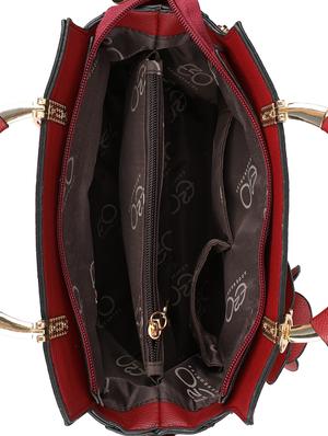 red leatherette (pu) regular handbag - 16600976 - Standard Image - 3