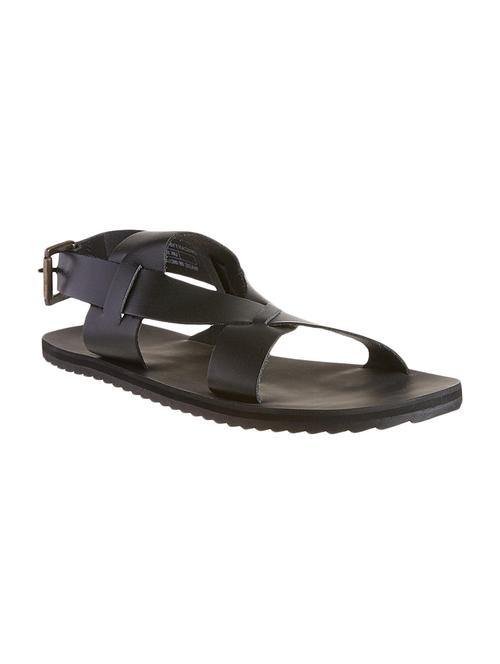black Leather back strap sandals - 16601485 - Standard Image - 1